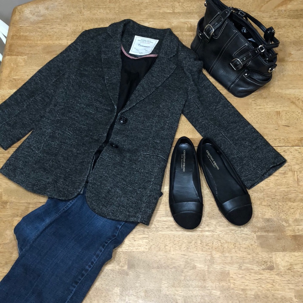 Gray or heather blazer jacket
